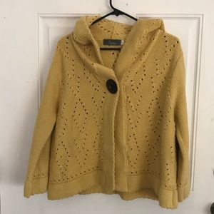 Yellow cardigan